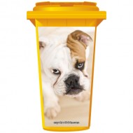 Grumpy Bull Dog Wheelie Bin Sticker Panel